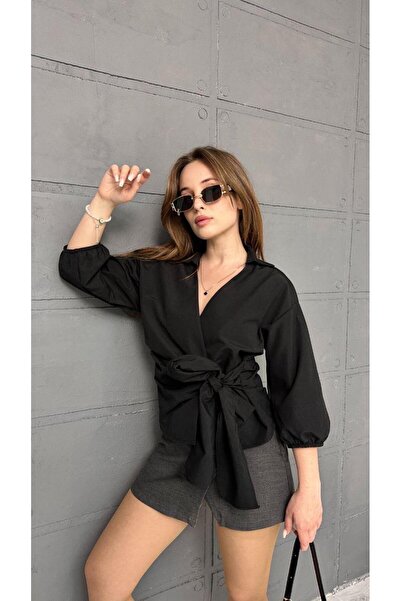 ALLEYTA Cămașă de damă cu mâneci cu balon și dantelă