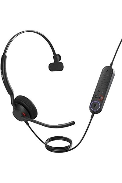 Jabra Engage 40 Wired Monaural Headset with Built-In Call Control, Noise Cancellation, Ultra-Lightwe