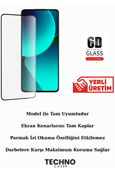 tcover Mi 13T / 13T Pro Uyumlu 6D Tam Kaplayan Kırılmaz Cam