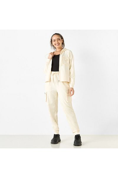 FAV Applique Detail Cargo Joggers with Drawstring Closure