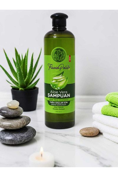FLAVİOPOLİS 700ml Aloe Vera Extract Care Shampoo for Oily Hair
