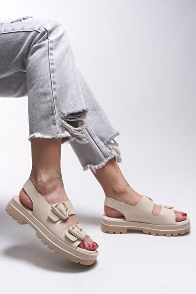 Riccon Heillarue Women's Sandals 0012772 Beige