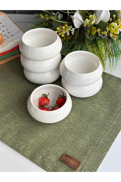 ROSSEV Victus Porcelain Round Bowl Set of 6
