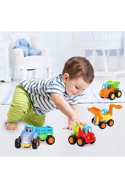 Pitikot Pitikot® Friction Toy Cars Set, Construction Vehicles