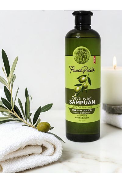 FLAVİOPOLİS Flaviopolis 700ml Olive Oil Care Shampoo for Oily Hair