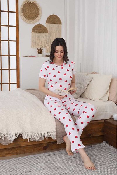 LİLA İÇ GİYİM Suprem Women's Short Sleeve Pjama Suit