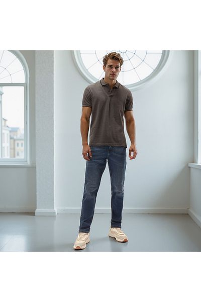 FAV Polo Neck T-Shirt with Short Sleeves
