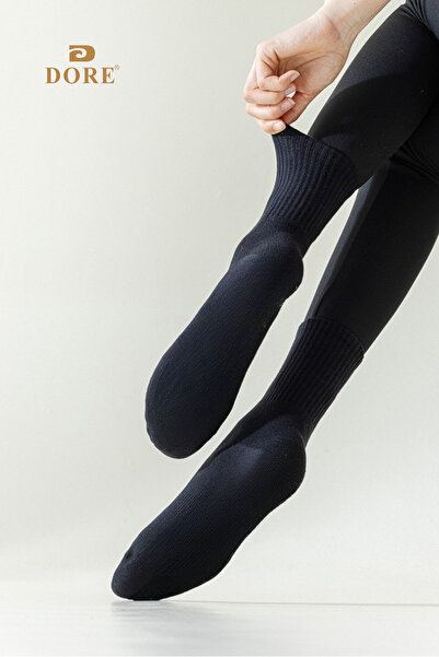 Dore Γνήσιες αθλητικές κάλτσες Unisex 3 ζευγαριών Premium που απορροφούν τον ιδρώτα που αναπνέουν βαμβακερές μακριές αθλητικές κάλτσες Tennis College