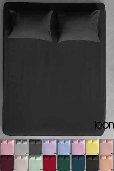 İQON Σετ Σεντόνια Ranforce Woven Elastic Διπλό - 21 Χρώματα