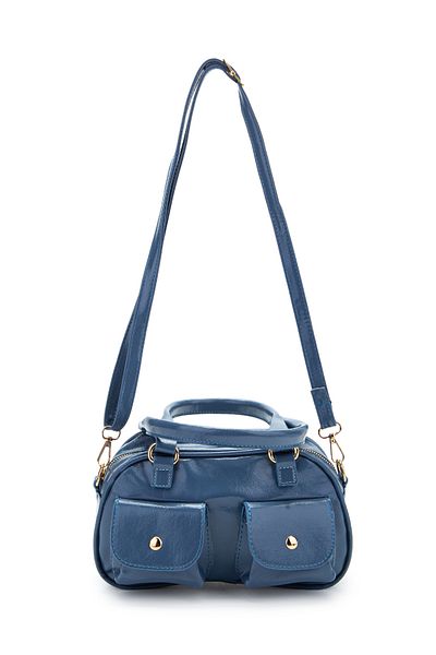 minebag Geantă de damă din piele artificială cu buzunar dublu, Vera Blue