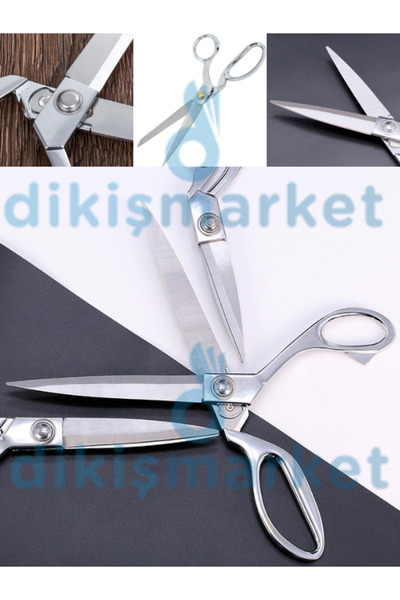 dm dikişmarket Kumaş, Deri, Kot Kesim 26cm Altın Sarısı Profesyonel Terzi Makası