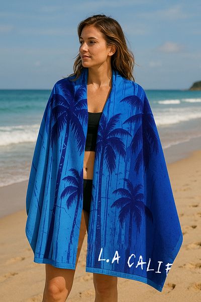 DOFİ Πετσέτα θαλάσσης για ενήλικες Unisex 70x140cm με καλοκαιρινό σχέδιο - Πετσέτα μπάνιου - Πετσέτα θαλάσσης