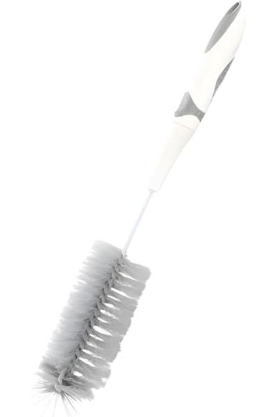 Bisbell Grey Force Premium Bottle Brush, Soft Dense Bristles, Ergonomic Grip,BB2106