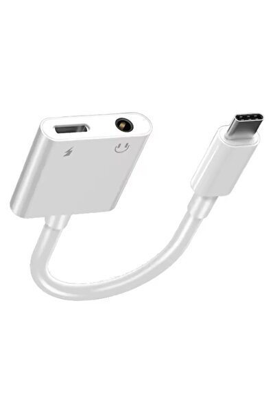Cepsuar Type-c To 3.5mm Jack Kulaklık Ve Şarj Kablosu Çoğaltıcı Usb C Ses Aux Kablosu