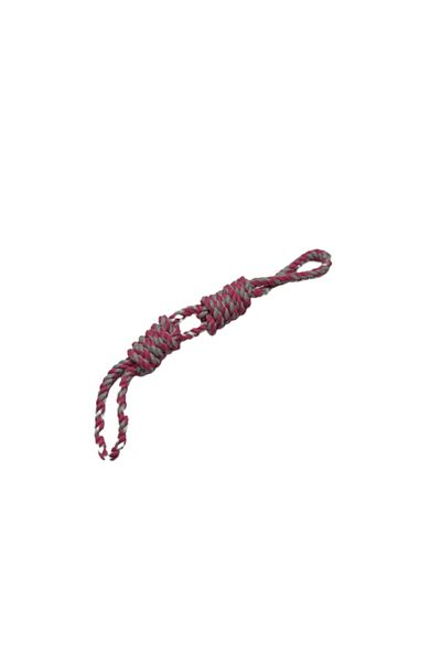 OEM Jucarie pentru caini tip snur bumbac mare XXL, 45 cm, gri/roz