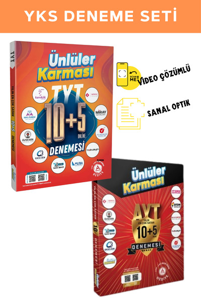Ünlüler Karması Yayınları Ünlüler Karması YKS Deneme Seti (TYT-AYT) Toplam 30...