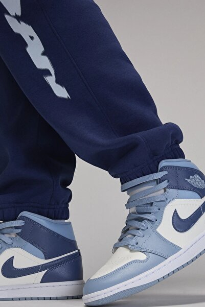 Nike Nİke Jordan Brooklyn Fleece Loose Fit Pant HO Gfx Kadın Bol Kesim Eşofman Altı Mavi