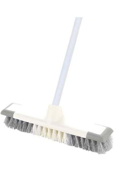 Bisbell Grey Force Premium Hard Broom with Soft Dense Bristles, Ergonomic Grip,BB2112