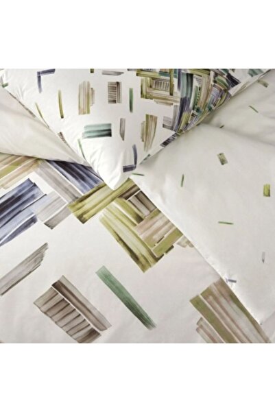 Taç Double bed sheet set with elastic, 100% cotton ranforce, geometric model, TAC, Rafael