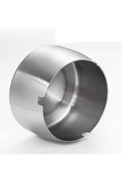 YDGR Gray Stainless Steel Coated Ashtray Windproof Fall Resistant Metal Ashtray