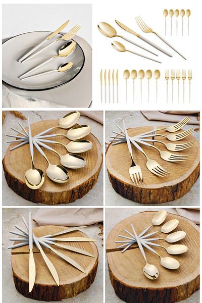 Berlinger Cutlery Set Sahara Collection 24-piece Polished Stainless Steel