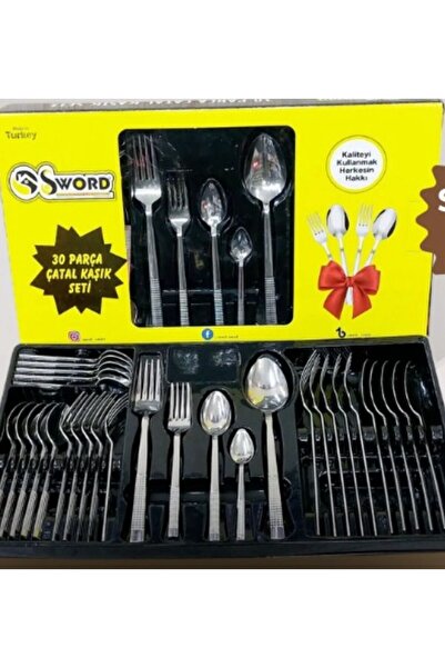 SWORD Paslanmaz 30'lu Çatal Bıçak Seti