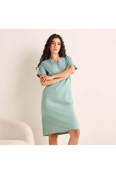 FAV فستان نوم بطبعة زهور