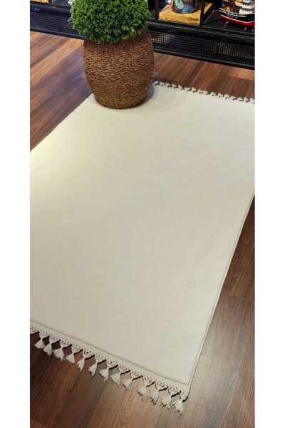 New Color Peluş Puffy Yıkanabilir Kaymaz Oturma Odası Salon Mutfak Antre Çocu...