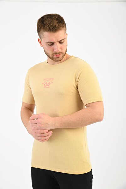 MOVİMENT Μπλουζάκι με λεπτομέρεια εκτύπωσης μπροστά και πίσω με σολομό