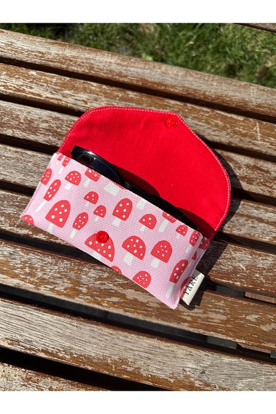 Yare Atelier Sunglasses Case, Patterned Sun, Prescription Glasses Carrying Case Snap Cover Design