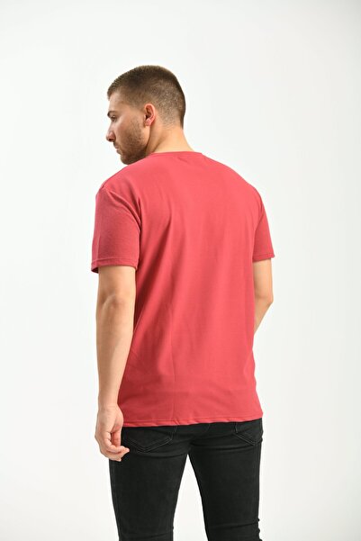 MOVİMENT Φούξια μπλουζάκι με κοντό μανίκι με λαιμόκοψη και κανονική εφαρμογή