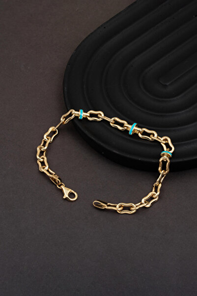 Bilezikci 14 Ayar Altın Mineli Ataç Bileklik