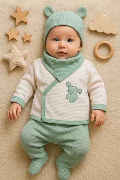 Babydonat وافل أرنب 5 قطع 100% قطن إصدار مستشفى بيبي بوي