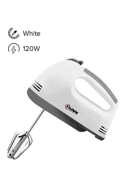 Crown Hand Mixer 7-Speed 120W KW-49001 White