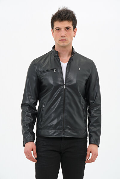 U.S. Polo Assn. Erkek Siyah Mont