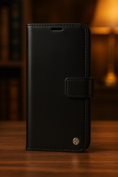 halkhouse Huawei Y7 Prime 2019 Kılıf Suni Deri Görünümlü Deluxe Korumalı Kapaklı Kılıf