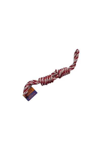 OEM Jucarie pentru caini tip snur bumbac mare XXL, 45 cm, multicolor/rosu