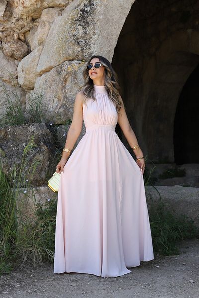 bytugcekaya Rochie cu decolteu Halter Powder
