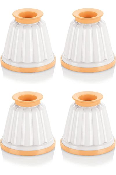 TESCOMA Delicia Custard Mould Set – 4-Piece, Assorted Colors, 9.1 x 12.2 cm