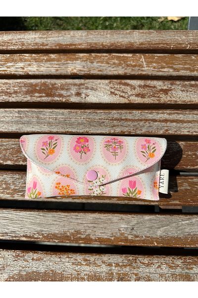 Yare Atelier Sunglasses Case, Patterned Sun, Prescription Glasses Carrying Case Snap Cover Design