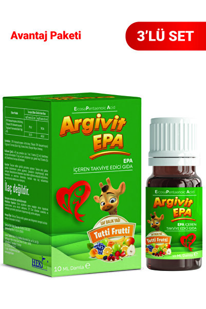 Argivit Epa Içeren Damla Omega-3 Trigliserit Formunda Balık Yağı 10 ml 3’lü P...