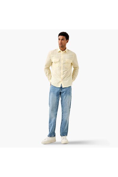 Lee Cooper Checked Shirt with Front Pockets