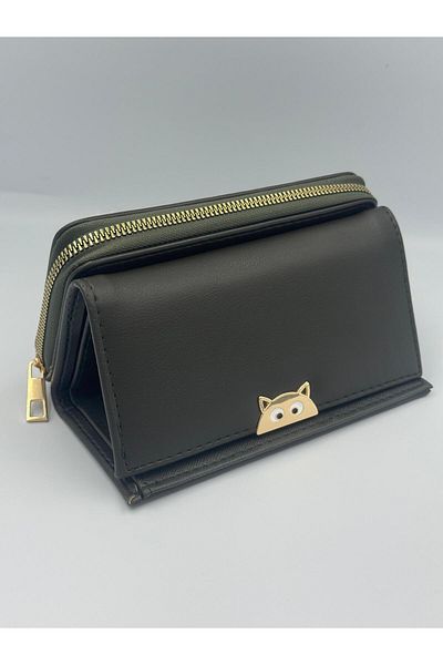 KIRASE Stylish and Multi-Pocket Quality Large Size Wallet with Cat Detail in New Colors