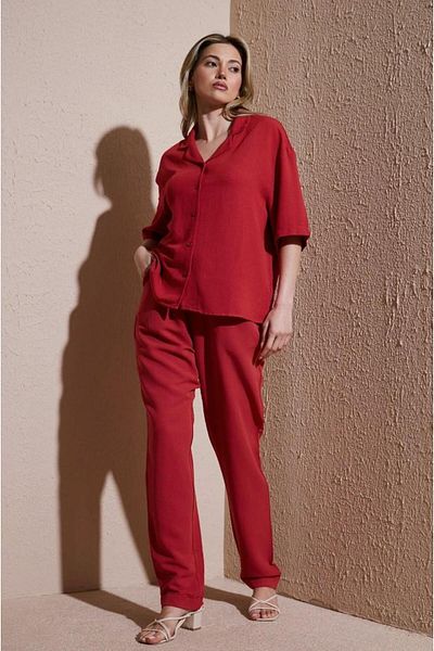 Fashion Friends Pantaloni cu picioare drepte cu talie normală, cu potrivire relaxată, PANTALONI 25Y0550K1