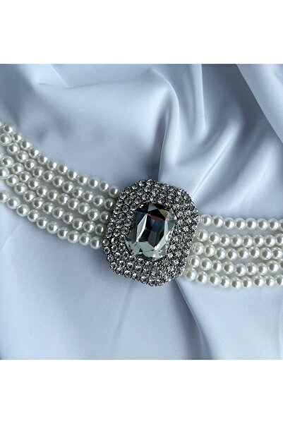 ALİA İnci baget taşlı choker