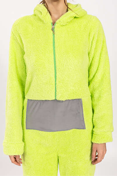 WAYNAP Kadın Fermuarlı Teletabi Model Yılbaşı Pijama Takımı