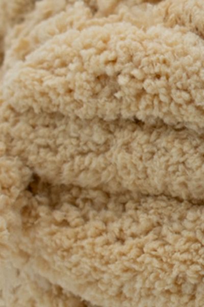 Self Beige Chunky Thick Blanket Yarn, Throw Pillow, Pouf, Scarf, Hand Knitted Blanket Knitting Yarn