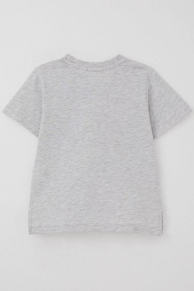 Breeze Boy's T-Shirt Cool Text Emblem Pocket 1.5-5 Years, Light Gray Melange