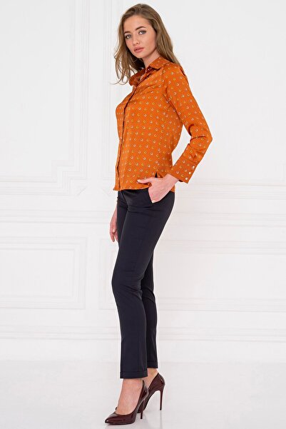 FOR YOU MODA Πουκάμισο με σχέδιο με πέταλο