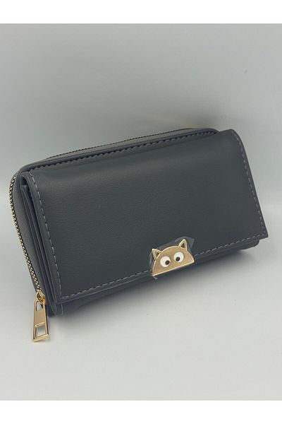 KIRASE Stylish and Multi-Pocket Quality Large Size Wallet with Cat Detail in New Colors
